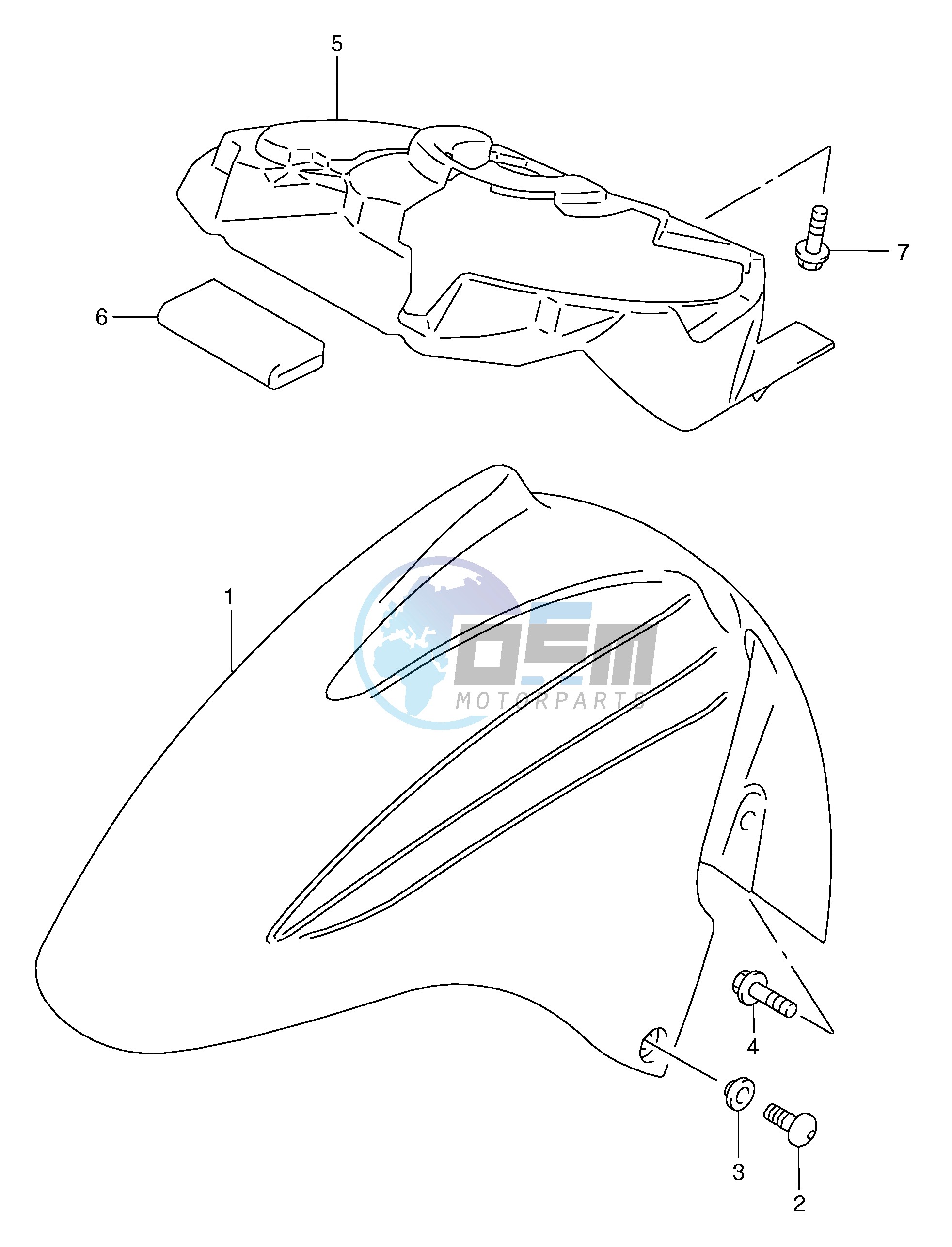 FRONT FENDER (MODEL W X)