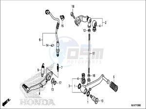 CB500FAH CB500F ED drawing PEDAL