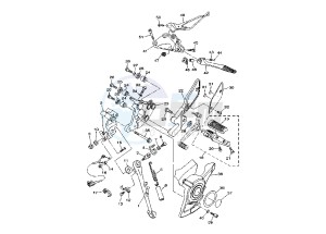 MT-01 1700 drawing STAND - LEFT FOOTREST