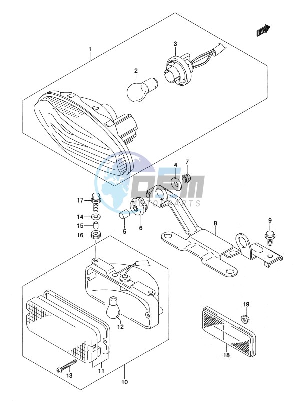 REAR COMBINATION LAMP (LT-A500XZL2 P17)