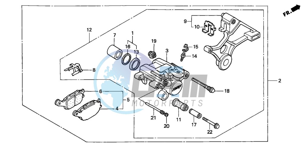 REAR BRAKE CALIPER