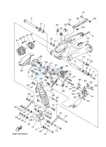 XT1200ZE SUPER TENERE ABS (2KB9 2KBA) drawing REAR ARM & SUSPENSION