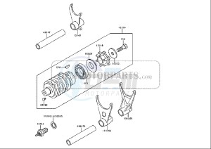 ZZR 600 (EU) drawing GEAR CHANGE DRUM