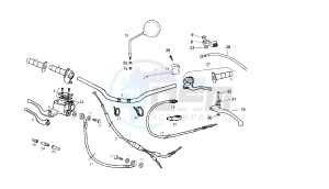 SENDA R DRD X-TREME - 50 CC 2T EURO2 drawing HANDLEBAR - CONTROLS