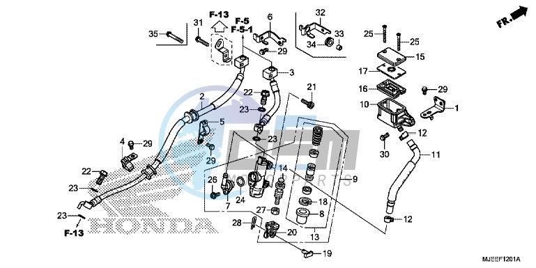 REAR BRAKE MASTER CYLINDER (CB650FA)