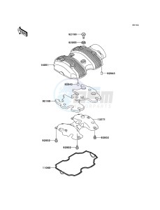 W650 EJ650C6F GB XX (EU ME A(FRICA) drawing Cylinder Head Cover