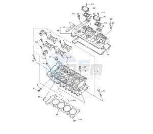 XJ6-S DIVERSION 600 drawing CYLINDER HEAD