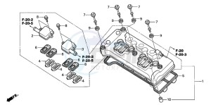 CBR1000RR drawing CYLINDER HEAD COVER