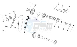 MXV 450 Cross drawing Rear cylinder timing system