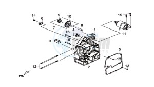 GTS 300I ABS L7 drawing CRANKCASE RIGHT / START MOTOR