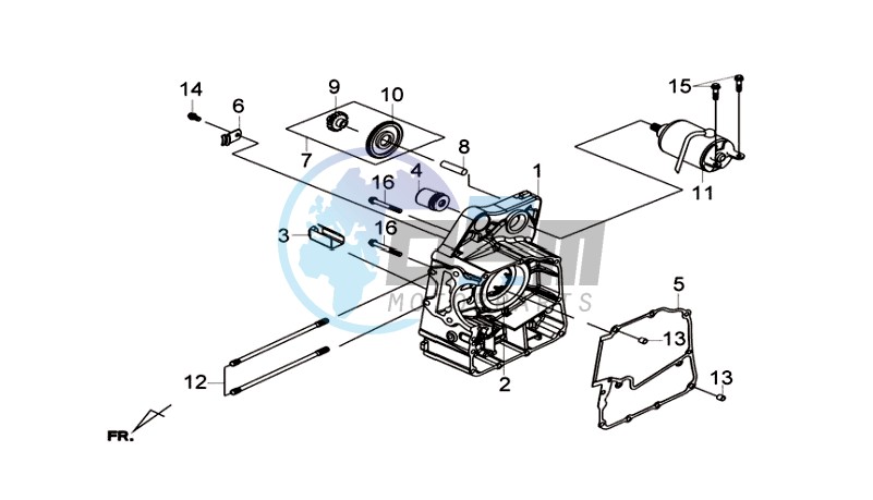 CRANKCASE RIGHT / START MOTOR