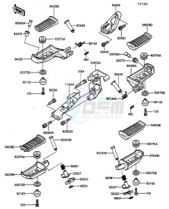 ZG 1000 A [CONCOURS] (A7-A9) [CONCOURS] drawing FOOTRESTS