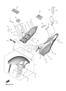 YZF-R6 YZF600 R6 (BN64) drawing FENDER