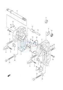 DF 9.9 drawing Clamp Bracket Power Tilt/Tiller Handle