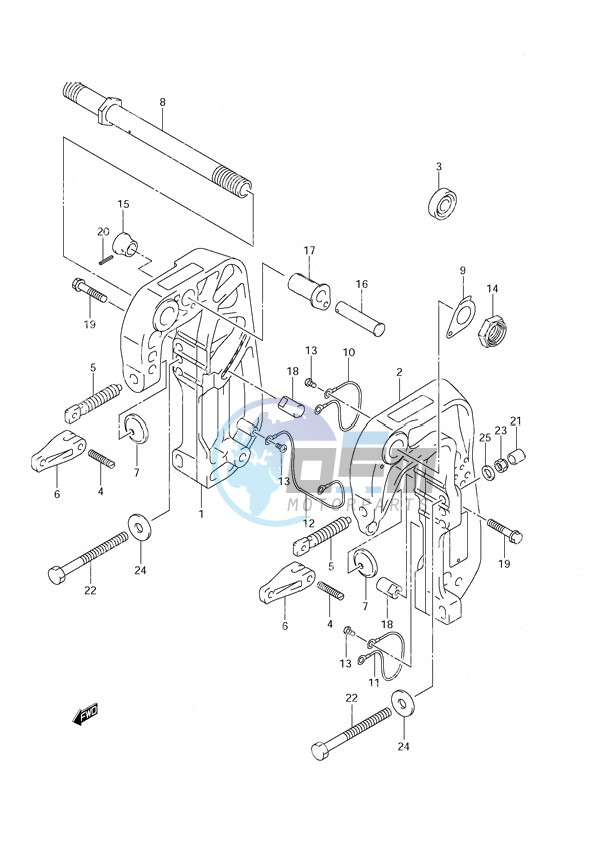 Clamp Bracket Power Tilt/Tiller Handle