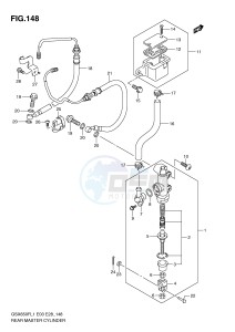 GSX650F (E3-E28) Katana drawing REAR MASTER CYLINDER (GSX650FAL1 E28)