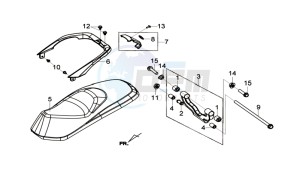 CITYCOM 300I S drawing BUDDYSEAT / REAR LUGGAGE FRAME /