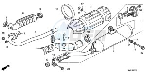 TRX500FPAC drawing EXHAUST MUFFLER