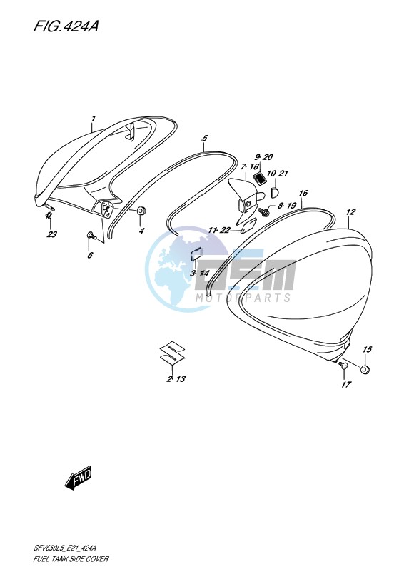 FUEL TANK SIDE COVER