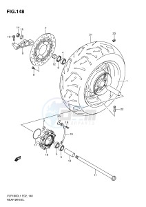 VLR1800 (E2) drawing REAR WHEEL (VLR1800L1 E24)