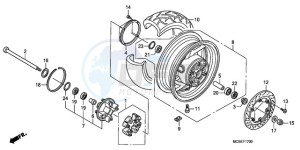 ST1300A9 UK - (E / ABS MKH MME) drawing REAR WHEEL