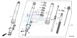 CB1000RA9 Europe Direct - (ED / ABS) drawing FRONT FORK