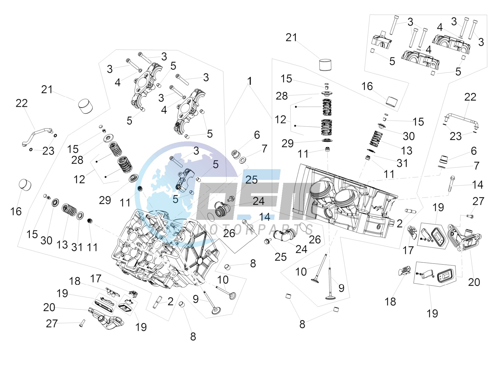 Cylinder head - valves