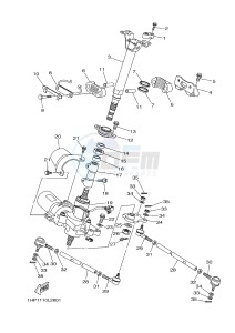 YFM700FWAD YFM7FGPSEB GRIZZLY 700 EPS SPECIAL EDITION (1HPB) drawing STEERING