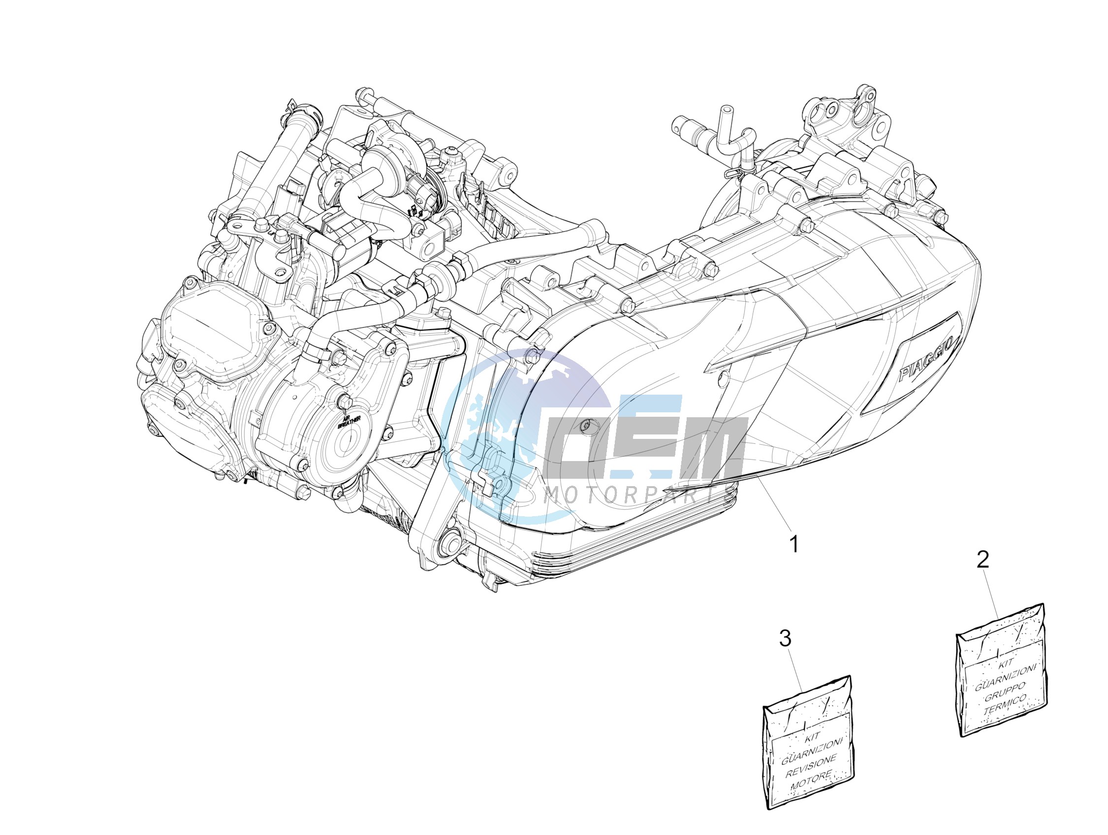 Engine, assembly