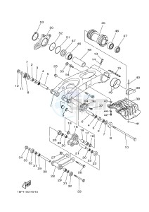 YFZ450R YFZ450RSEB YFZ450R SPECIAL EDITION (18PM 18PN) drawing REAR ARM