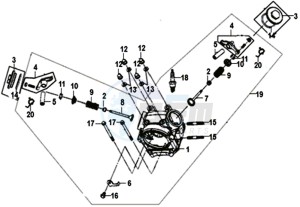 CROX 50 25KMH (L8 L9) NL EURO4 drawing CYLINDER HEAD