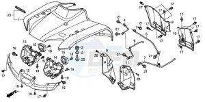 TRX250TE FOURTRAX ES drawing FRONT FENDER