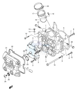 DL1000 (E2) V-Strom drawing FRONT CYLINDER HEAD