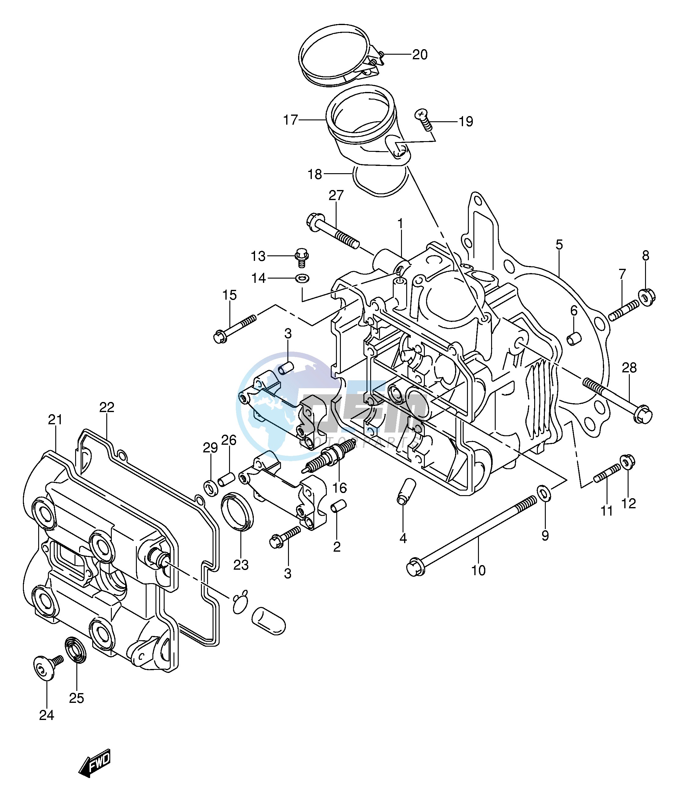 FRONT CYLINDER HEAD