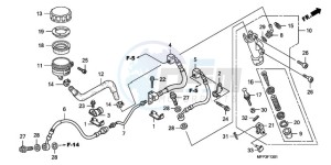 CB1300SA9 SI / ABS BCT MME TWO - (SI / ABS BCT MME TWO) drawing RR. BRAKE MASTER CYLINDER (CB1300A/CB1300SA)