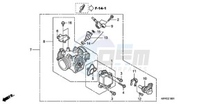 CBR125RW9 France - (F / CMF WH) drawing THROTTLE BODY