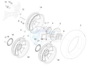 GTV 300 4T 4V ie Touring (NAFTA, APAC) (CN, USA) drawing Rear wheel