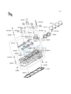 ZG 1400 A [CONCOURS 14 ABS] (8F-9F) A9F drawing CYLINDER HEAD