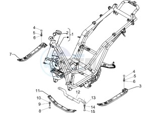 Beverly 250 drawing Frame bodywork