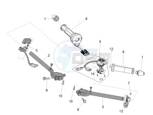 RSV4 1100 RACING FACTORY E4 ABS (EMEA-GSO) drawing Handlebar - Controls