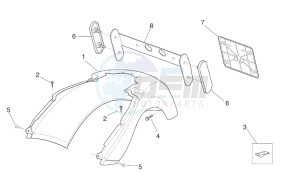 Scarabeo 125-150-200 (eng. Rotax) drawing Rear body II