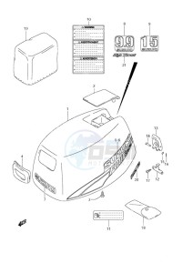 DF 9.9 drawing Engine Cover