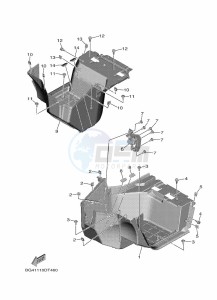 YXF1000EWS YX10FPSM (B4J2) drawing STAND & FOOTREST