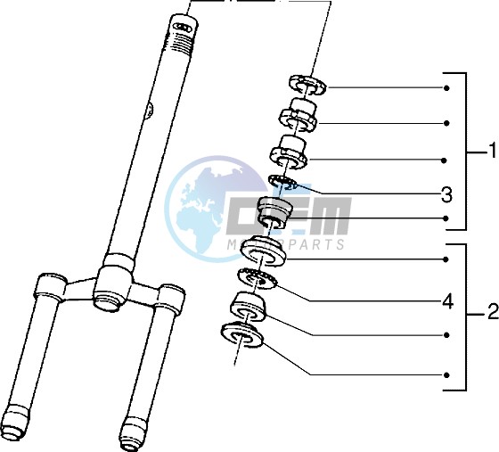 Steering bearing ball tracks