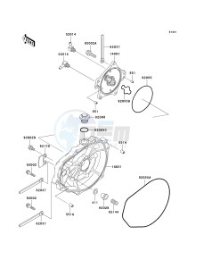 JH 1100 A [1100 ZXI] (A6-A8) [1100 ZXI] drawing ENGINE COVER-- S- -