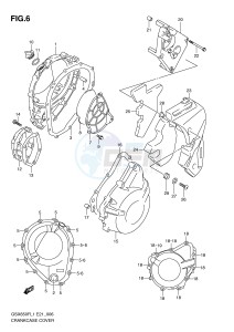 GSX650F (E21) Katana drawing CRANKCASE COVER