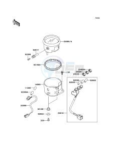 ELIMINATOR 125 BN125A6F GB XX (EU ME A(FRICA) drawing Meter(s)