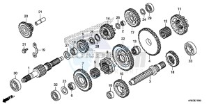 TRX500FM6F TRX500FM Australia - (U) drawing TRANSMISSION