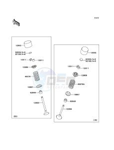 ZZR1400_ABS ZX1400FDFA FR GB XX (EU ME A(FRICA) drawing Valve(s)