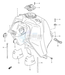 DR800S (E4) drawing FUEL TANK